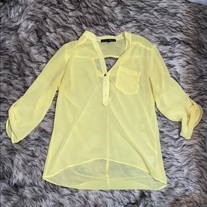 Yellow button down